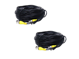 Lot 2 x 150ft Security Camera BNC Video Power Cable DVR Surveillance CCTV Wire for DVR CCTV System Lot 2 x 150ft Security Camera BNC Video Power Cable DVR Surveillance CCTV Wire for DVR CCTV System