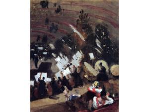 John Singer Sargent Rehearsal of the Pas de Loup Orchestra at the Cirque d'Hiver - 16" x 20" Premium Canvas Print John Singer Sargent Rehearsal of the Pas de Loup Orchestra at the Cirque d'Hiver - 16" x 20" Premium Canvas Print