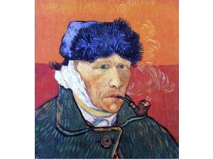 Vincent Van Gogh Self Portrait with Bandaged Ear and Pipe - 16" x 20" Premium Canvas Print Vincent Van Gogh Self Portrait with Bandaged Ear and Pipe - 16" x 20" Premium Canvas Print