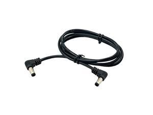 DC Power 5.5 x 2.1mm / 2.5mm Male to 5.5 2.1/2.5mm Male Plug Cable Right Angled 90 Degree,DC power plug extension cable (2ft/60cm) DC Power 5.5 x 2.1mm / 2.5mm Male to 5.5 2.1/2.5mm Male Plug Cable Right Angled 90 Degree,DC power plug extension cable (2ft/60cm)