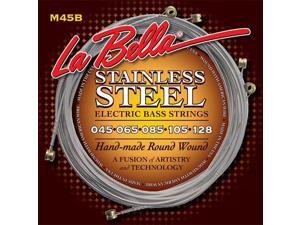 La Bella M45-B Stainless Steel Round Wound, 5-String – Standard Light (45-128) La Bella M45-B Stainless Steel Round Wound, 5-String – Standard Light (45-128)
