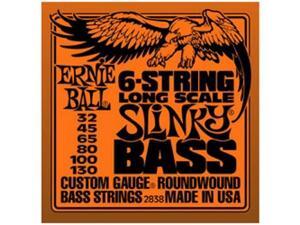 Ernie Ball 2838 Long Scale Slinky Bass Electric Bass 6 String Set (32-130) Ernie Ball 2838 Long Scale Slinky Bass Electric Bass 6 String Set (32-130)