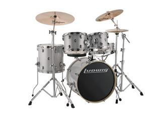 Ludwig Element Evolution 5-Piece Drum Set with 20" Bass Drum - White Sparkle Ludwig Element Evolution 5-Piece Drum Set with 20" Bass Drum - White Sparkle