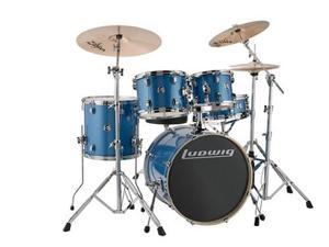 Ludwig Element Evolution 5-Piece Drum Set with 20" Bass Drum - Blue Sparkle Ludwig Element Evolution 5-Piece Drum Set with 20" Bass Drum - Blue Sparkle