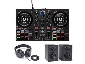 Hercules DJControl Inpulse 200 DJ Controller Package with Monitors and Headphones Hercules DJControl Inpulse 200 DJ Controller Package with Monitors and Headphones