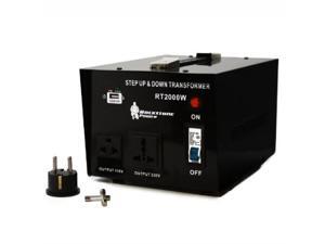 Rockstone Power 2000 Watt Heavy Duty Step Up/Down Voltage Transformer Converter - Step Up/Down 110/120/220/240 Volt - 5V USB Port Rockstone Power 2000 Watt Heavy Duty Step Up/Down Voltage Transformer Converter - Step Up/Down 110/120/220/240 Volt - 5V USB Port