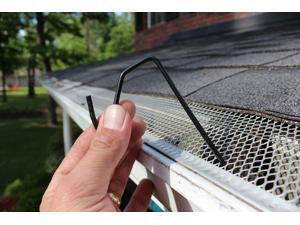 25 count Black Christmas Hook. Christmas light hanger for gutters with mesh leaf gutter guard. 25 count Black Christmas Hook. Christmas light hanger for gutters with mesh leaf gutter guard.