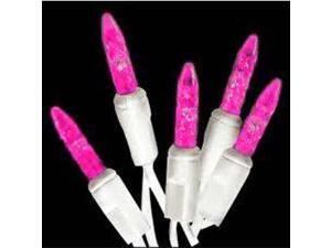 70 count Pink LED Icicle Christmas Lights White Wire 70 count Pink LED Icicle Christmas Lights White Wire
