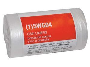 TOUGH GUY 5WG04 11 to 13 gal. Trash Bags 0.75 mil, 50PK TOUGH GUY 5WG04 11 to 13 gal. Trash Bags 0.75 mil, 50PK