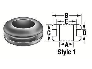 ZORO SELECT 3MPT7 Grommet,SBR,1,1 1/2 ID,2 Dia,PK25 ZORO SELECT 3MPT7 Grommet,SBR,1,1 1/2 ID,2 Dia,PK25
