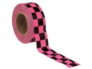 PRESCO PRODUCTS CO CKPGBK-200 Flagging Tape,Pnk Glo/Blk,150ft,1-3/16In PRESCO PRODUCTS CO CKPGBK-200 Flagging Tape,Pnk Glo/Blk,150ft,1-3/16In