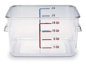 RUBBERMAID FG630400CLR Square Storage Container,4 qt,Clear RUBBERMAID FG630400CLR Square Storage Container,4 qt,Clear
