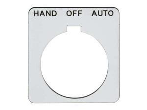 SCHNEIDER ELECTRIC 9001KN260WP Legend Plate,Square,Hand-Off-Auto.,White SCHNEIDER ELECTRIC 9001KN260WP Legend Plate,Square,Hand-Off-Auto.,White