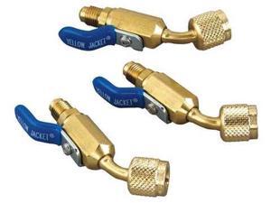 YELLOW JACKET 93842 Ball Valve Adapter,1/4 In MxF,45 Deg,PK3 YELLOW JACKET 93842 Ball Valve Adapter,1/4 In MxF,45 Deg,PK3