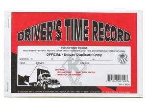 Drivers Exempt Log,w/Carbon JJ KELLER 8529 Drivers Exempt Log,w/Carbon JJ KELLER 8529