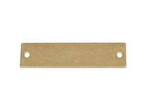 ZORO SELECT 2CDX7 Blk Tag,1 x 3 In,Brs,Rect,3/16 In,PK100 ZORO SELECT 2CDX7 Blk Tag,1 x 3 In,Brs,Rect,3/16 In,PK100
