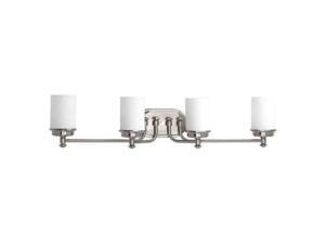 PROGRESS LIGHTING P300015-009 Glide Four-Light Bath,Nickel PROGRESS LIGHTING P300015-009 Glide Four-Light Bath,Nickel