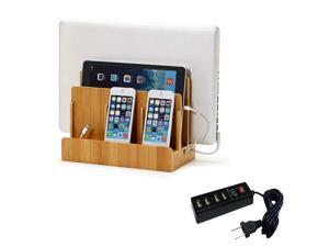 G.U.S. Multi-Device Charging Station Dock & Organizer - Desktop/Counter Model. For Laptops, Tablets, and Phones - Strong Build, Eco-Friendly Bamboo with 4-Port USB Power Strip G.U.S. Multi-Device Charging Station Dock & Organizer - Desktop/Counter Model. For Laptops, Tablets, and Phones - Strong Build, Eco-Friendly Bamboo with 4-Port USB Power Strip