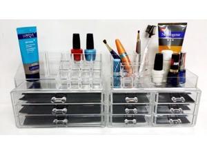 Clear Acrylic Combination Makeup Organizer Clear Acrylic Combination Makeup Organizer