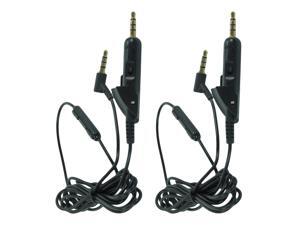 2-Pack 3.5mm Mic Audio Cable Cord For Bose QuietComfort 15 QC 15 Headphones 2-Pack 3.5mm Mic Audio Cable Cord For Bose QuietComfort 15 QC 15 Headphones