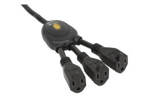 Accell PowerSquid Jr. Outlet Multiplier - Receptacle: 3 x AC Power - 3 ft Cord - D080B-019K Accell PowerSquid Jr. Outlet Multiplier - Receptacle: 3 x AC Power - 3 ft Cord - D080B-019K