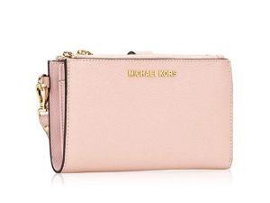 Michael Kors Jet Set Travel Double Zip Saffiano Leather Wristlet Wallet (Blossom) 35F8GTVW0L-656 Michael Kors Jet Set Travel Double Zip Saffiano Leather Wristlet Wallet (Blossom) 35F8GTVW0L-656