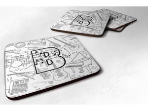 Carolines Treasures CJ2007-BFC Letter B Musical Note Letters Foam Coasters, Set Of 4 Carolines Treasures CJ2007-BFC Letter B Musical Note Letters Foam Coasters, Set Of 4