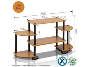 Furinno 12258LC/BK Turn-N-Tube Roundedecorner TV Entertainment Center, Light Cherry/Black Furinno 12258LC/BK Turn-N-Tube Roundedecorner TV Entertainment Center, Light Cherry/Black