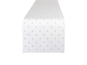 DII Reversible Polka Dot Table Runner 72 Gold Metallic DII Reversible Polka Dot Table Runner 72 Gold Metallic