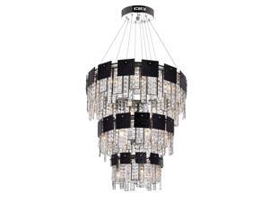 24 Light Down Chandelier with Polished Nickel Finish 24 Light Down Chandelier with Polished Nickel Finish