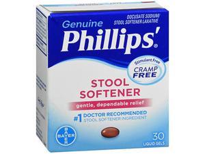 PHILLIPS' STOOL SOFTENER DOCUSATE SODIUM 30 LIQUID SOFTGELS PHILLIPS' STOOL SOFTENER DOCUSATE SODIUM 30 LIQUID SOFTGELS
