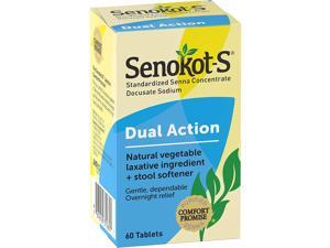 Senokot-S Natural Laxative plus Stool Softener - 60 ct Senokot-S Natural Laxative plus Stool Softener - 60 ct