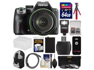 Pentax K-70 All Weather Wi-Fi Digital SLR Camera & 18-135mm WR Lens (Black) with 64GB Card + Backpack + Flash + Battery + Tripod + Filters + Remote + Kit Pentax K-70 All Weather Wi-Fi Digital SLR Camera & 18-135mm WR Lens (Black) with 64GB Card + Backpack + Flash + Battery + Tripod + Filters + Remote + Kit