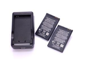 CyberTech Wall Charger & 2 Pcs (Qty 2X) Extra Replacement Batteries 1430mAh for Nokia Lumia 521 T-mobile, Metro PCS CyberTech Wall Charger & 2 Pcs (Qty 2X) Extra Replacement Batteries 1430mAh for Nokia Lumia 521 T-mobile, Metro PCS
