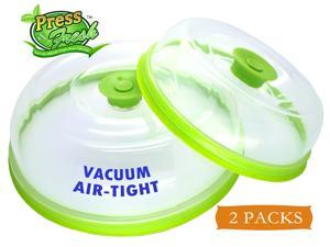 Press n Fresh Stackable Vacuum Air-tight Food Sealer Container Plate Platter Lid Cover Topper Dome (Green, 9 & 7 inches) Press n Fresh Stackable Vacuum Air-tight Food Sealer Container Plate Platter Lid Cover Topper Dome (Green, 9 & 7 inches)