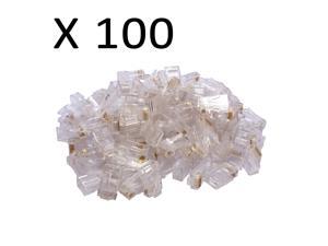 Cybertech Cat6, Cat5e RJ-45 8P8C Ethernet Modular Crimp Connectors Plugs Pack of 100 Cybertech Cat6, Cat5e RJ-45 8P8C Ethernet Modular Crimp Connectors Plugs Pack of 100