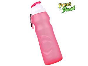 Press n Fresh Silicone Foldable Water Bottle - Perfect for Running, Biking, Jogging, Hiking, Camping, Picnic, Yoga and Travel etc. (Pink) Press n Fresh Silicone Foldable Water Bottle - Perfect for Running, Biking, Jogging, Hiking, Camping, Picnic, Yoga and Travel etc. (Pink)