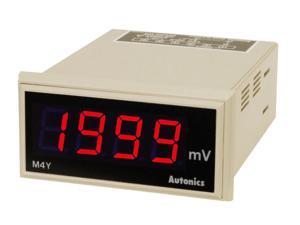 AUTONICS M4Y-DV-1 Meter, DC Volts, LED, W72xH36mm, 3 1/2-Digit, 199.9mV Full Scale, 100-240 VAC AUTONICS M4Y-DV-1 Meter, DC Volts, LED, W72xH36mm, 3 1/2-Digit, 199.9mV Full Scale, 100-240 VAC