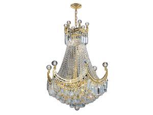 Empire Collection 9 light Gold Finish and Clear Crystal Chandelier Empire Collection 9 light Gold Finish and Clear Crystal Chandelier