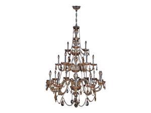 Provence Collection 21 light Chrome Finish and Amber Crystal Chandelier Three 3 Tier Provence Collection 21 light Chrome Finish and Amber Crystal Chandelier Three 3 Tier