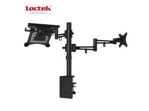 Loctek D2DL 2 in 1 Dual Monitor Arm Desk Laptop Notebook Mount Stands Fits Most 10-27 inches Lcd srceens and 11-15.6 inches laptop/notebook Loctek D2DL 2 in 1 Dual Monitor Arm Desk Laptop Notebook Mount Stands Fits Most 10-27 inches Lcd srceens and 11-15.6 inches laptop/notebook