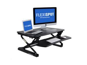 FlexiSpot M2B Height Adjustable Stand up Desk - 35" wide platform Standing Desk Riser with Removable Keyboard Tray (Black) FlexiSpot M2B Height Adjustable Stand up Desk - 35" wide platform Standing Desk Riser with Removable Keyboard Tray (Black)