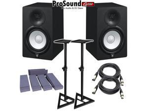 Yamaha HS7 Active Studio Monitors w Speaker Stands and XLR to XLR Male Cables and Insoltaion Pads Yamaha HS7 Active Studio Monitors w Speaker Stands and XLR to XLR Male Cables and Insoltaion Pads