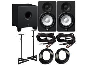 Yamaha HS 5 Pair with HS8S 8 in. Powered Subwoofer and Cables Bundle Yamaha HS 5 Pair with HS8S 8 in. Powered Subwoofer and Cables Bundle