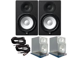 Yamaha HS7 Active Monitors Primacoustic Isopads TRS XLR-Male Cables Yamaha HS7 Active Monitors Primacoustic Isopads TRS XLR-Male Cables