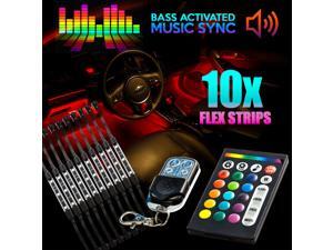 18 Color 10pcs RGB Motorcycle ATV Flexible Strip LED Light Lamp NEON Remote Kit for Can-Am Spyder Roadster RS RT Phantom 18 Color 10pcs RGB Motorcycle ATV Flexible Strip LED Light Lamp NEON Remote Kit for Can-Am Spyder Roadster RS RT Phantom