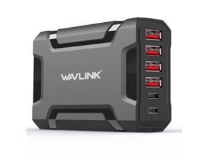 Wavlink 60W/12A Transformers Design 6 Port USB C Quickly Charge Desktop Charger Station (Multi Port: 2 USB C, 4USB) Adapter for Nexus 5X Nexus 6P and USB for iPhone, iPad and Android Devices-Black Wavlink 60W/12A Transformers Design 6 Port USB C Quickly Charge Desktop Charger Station (Multi Port: 2 USB C, 4USB) Adapter for Nexus 5X Nexus 6P and USB for iPhone, iPad and Android Devices-Black