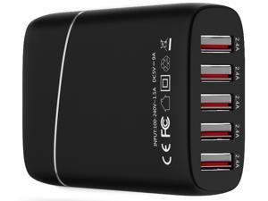 Wavlink 45W 5-Port USB Rapid Charger USB Wall/Desktop/Travel Smart Charging Station w/ Ultra High-Performance Intelligent Smart IC Technology for iPhone, iPad, Android, Samsung and More Wavlink 45W 5-Port USB Rapid Charger USB Wall/Desktop/Travel Smart Charging Station w/ Ultra High-Performance Intelligent Smart IC Technology for iPhone, iPad, Android, Samsung and More