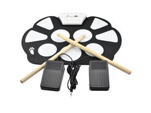 iKKEGOL Portable Kids Roll up Electronic Digital Drum Kit w/DrumStick Foot Switch Pedal iKKEGOL Portable Kids Roll up Electronic Digital Drum Kit w/DrumStick Foot Switch Pedal