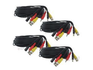 4 x 50ft Security Camera Audio Video Power Cable CCD BNC RCA CCTV DVR Wire Cord 4 x 50ft Security Camera Audio Video Power Cable CCD BNC RCA CCTV DVR Wire Cord